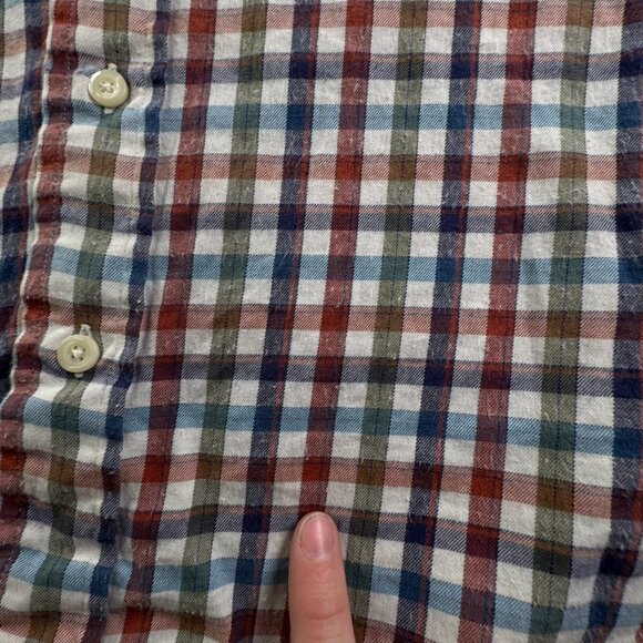 Gitman Bros For Fashion Post Louisville Colorful Check Medium Button Up Cotton - Picture 14 of 16